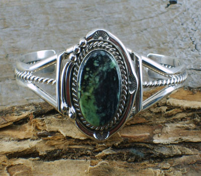 Native American New Lander Turquoise Cuff -sz  7 1/4